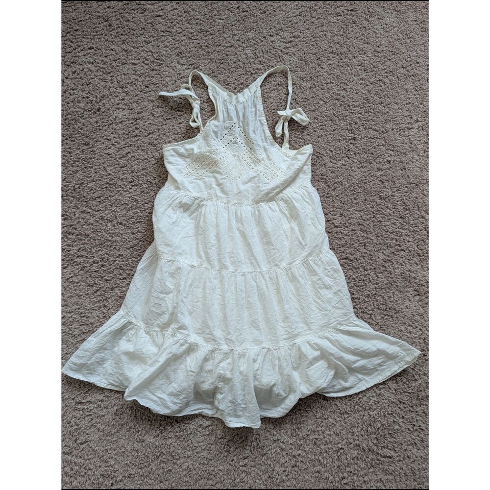 Urban Outfitters Womens White Head In The Clouds Halter Eyelet Mini Dress XS - Picture 4 of 12